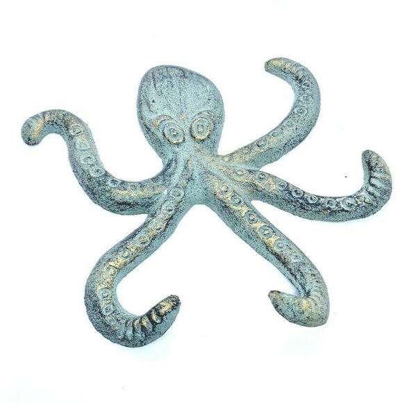 Unbranded Other - Octopus Cast Iron Hook Wall Mounted Key Jewelry Beach Ocean Decor